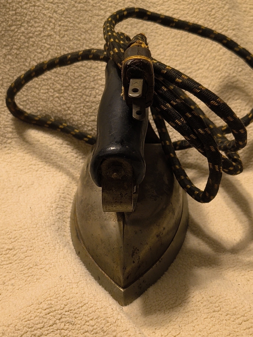Vintage Black and Gold Electric Iron - Home Other